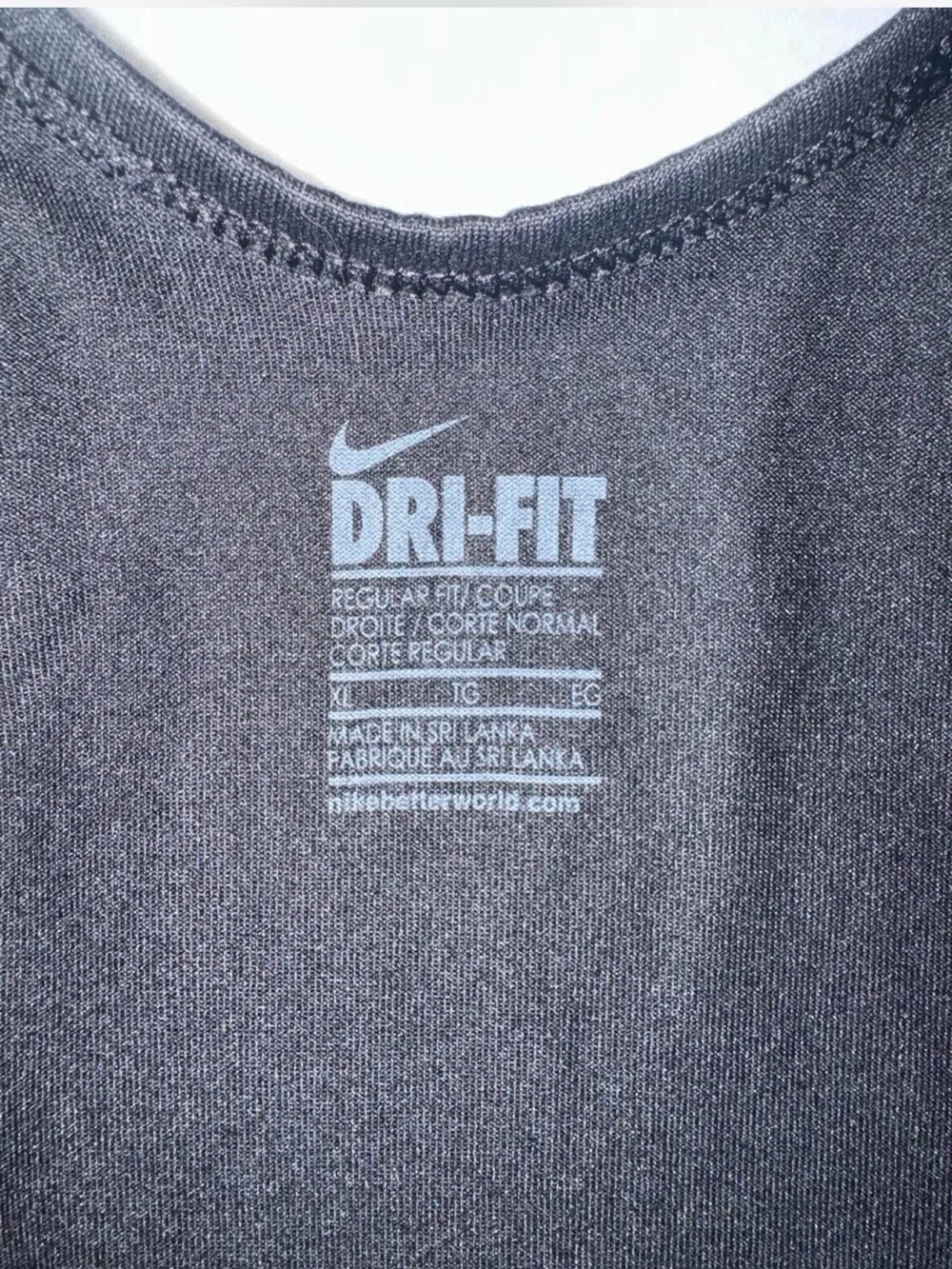 Nike XL Womens Black Racerback DRI-fit Tank Top